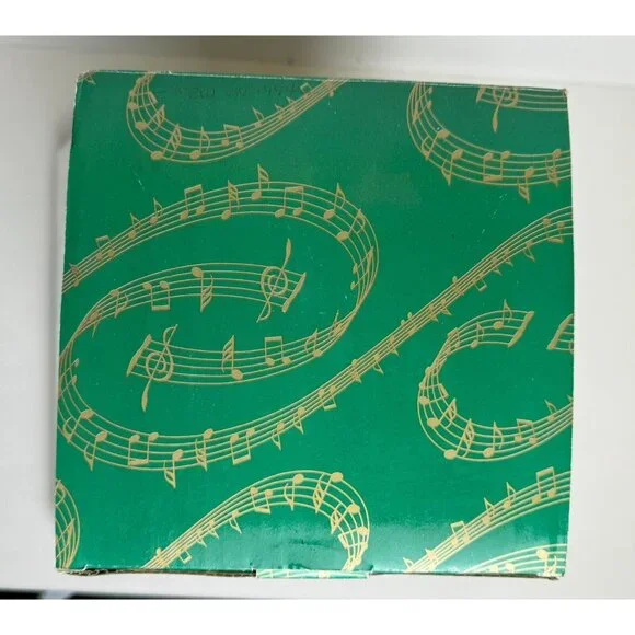 Vtg Musical Santa Figurine Wooden Base 12" Tall O Tannenbaum Wind Up Red Cape - Picture 14 of 16